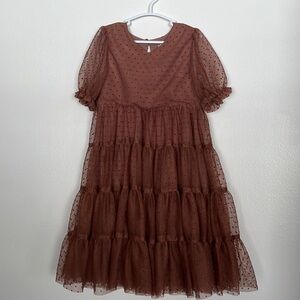 Rylee + Cru Dottie Dress in Wine Dot